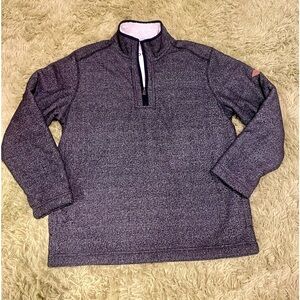 Orvis Men's 1/4 Zip Thick Sherpa Lined Pullover Sweater Black • Large